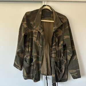 Blank NYC Camo Utility Jacket in Olive & Brown